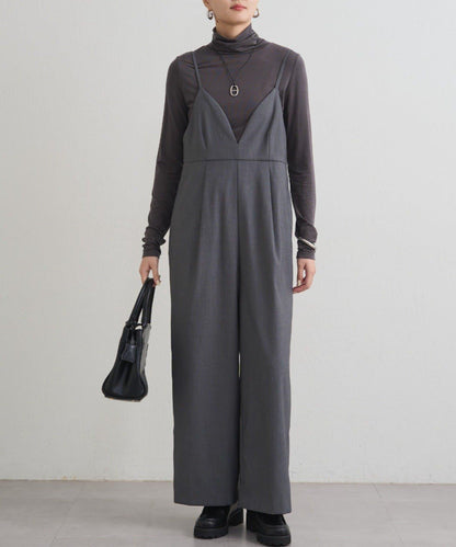 【Loungedress】V領吊帶連體褲