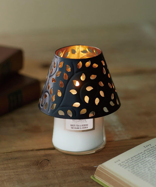 WoodWick玻璃罐香薰蠟燭S號&燈罩套裝