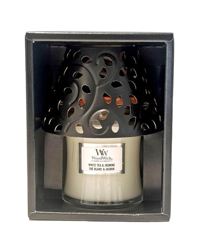 WoodWick玻璃罐香薰蠟燭S號&燈罩套裝