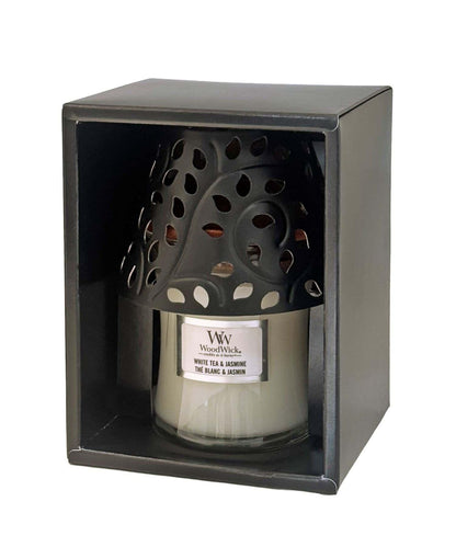 WoodWick玻璃罐香薰蠟燭S號&燈罩套裝