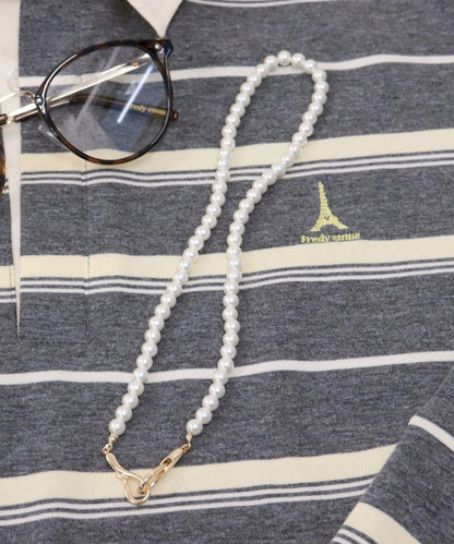 前置金屬扣珍珠項鍊