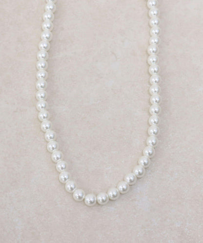 前置金屬扣珍珠項鍊