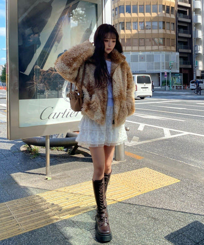 羊羔絨拉鍊夾克