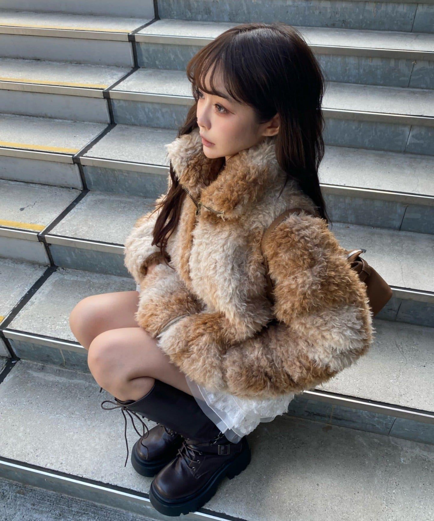 羊羔絨拉鍊夾克