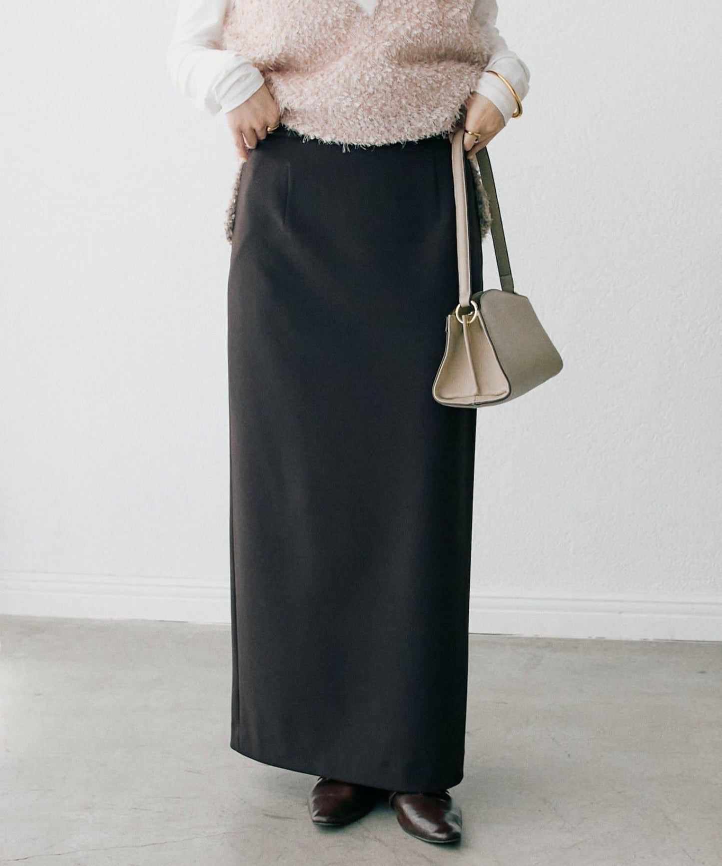 【無壓力】彈力斜紋I型裙