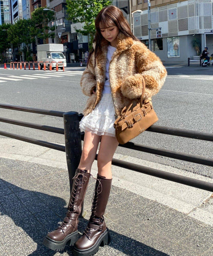 羊羔絨拉鍊夾克