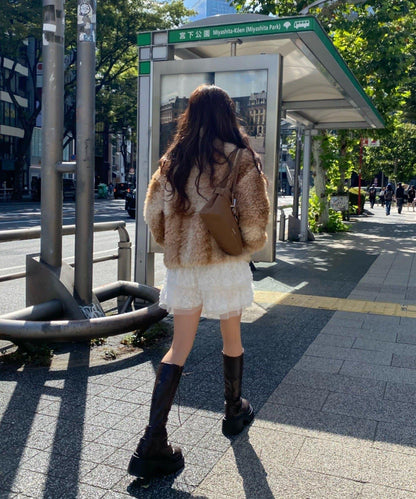 羊羔絨拉鍊夾克