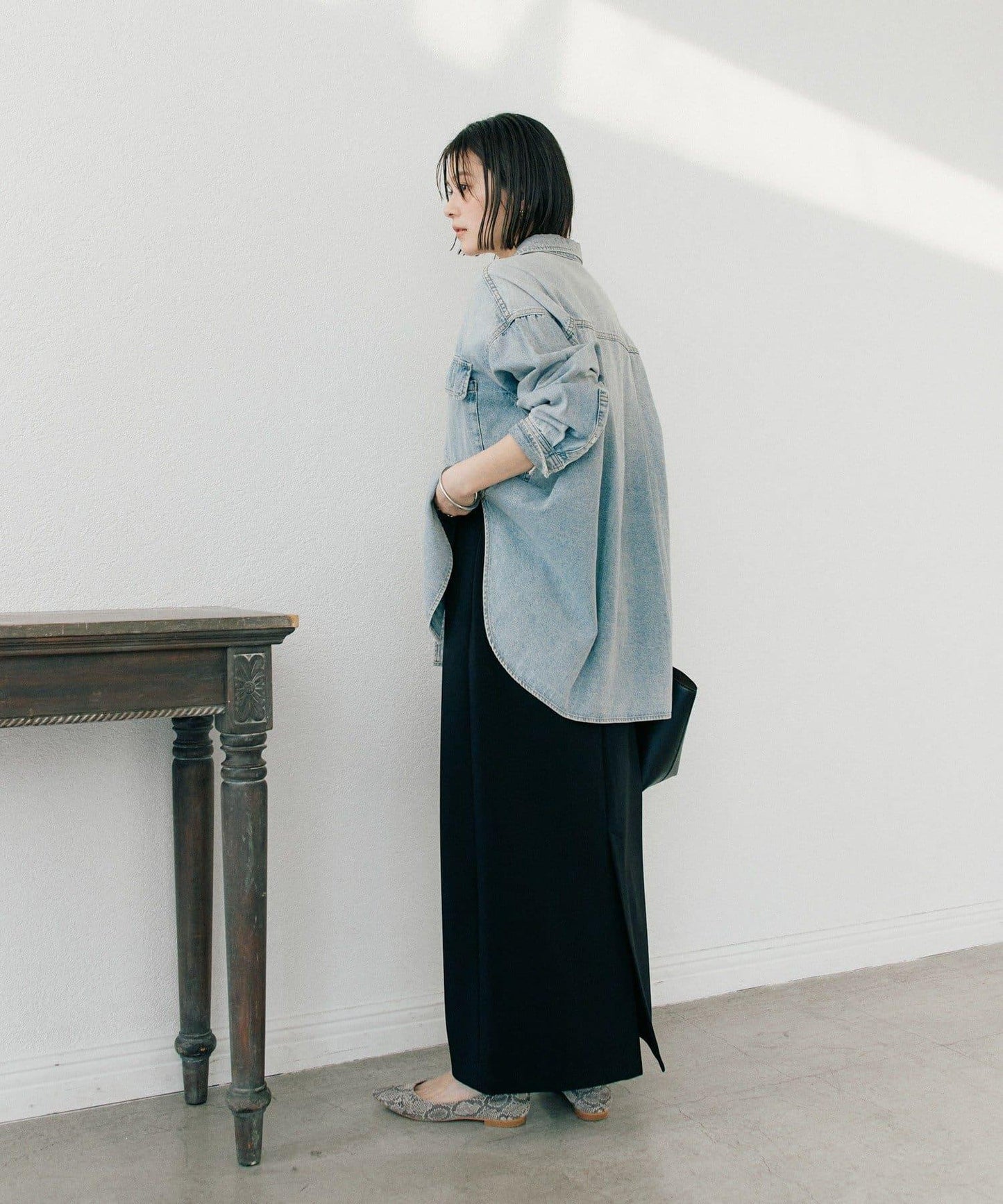 【無壓力】彈力斜紋I型裙