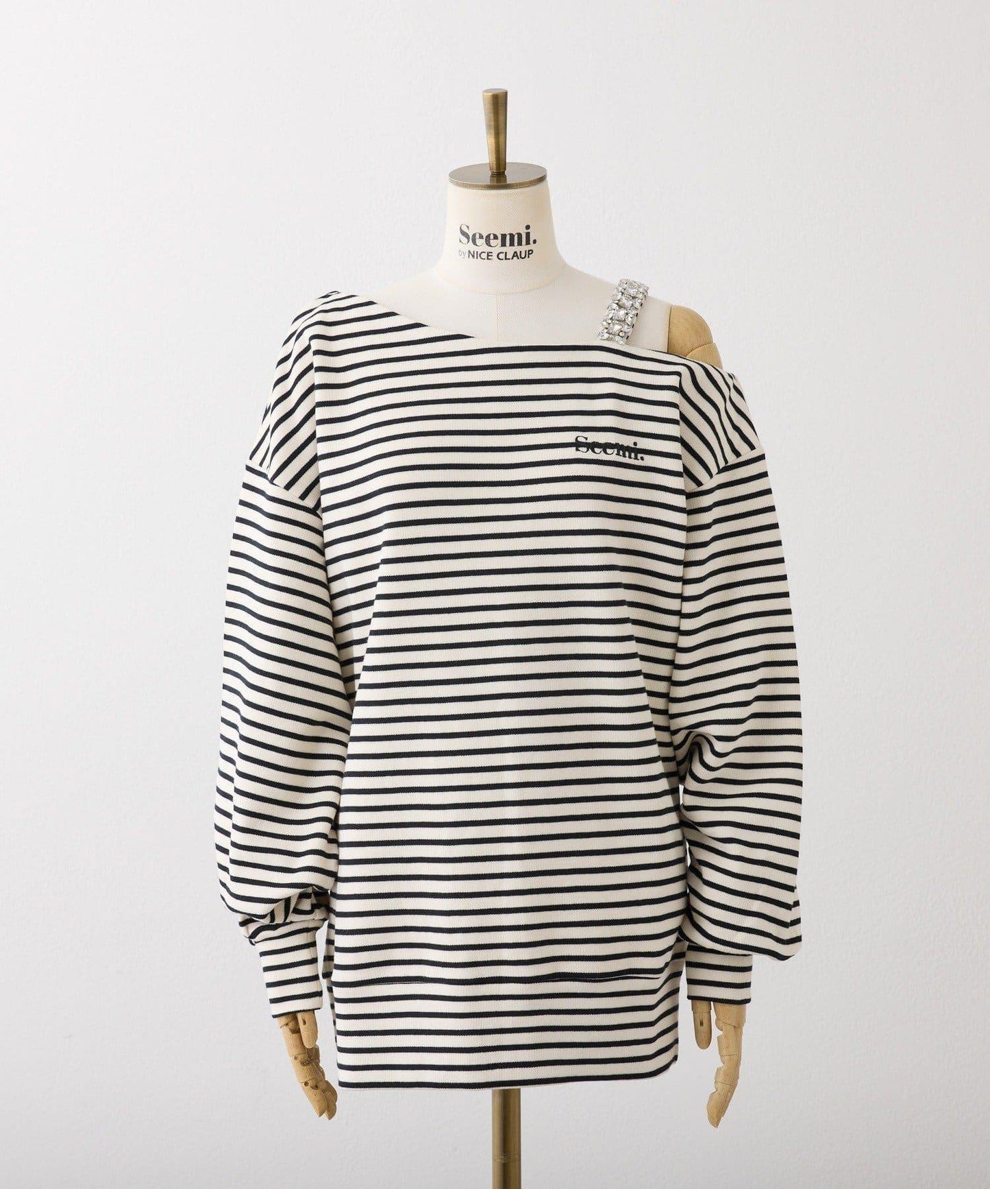 【Seemi】肩部裝飾單肩上衣