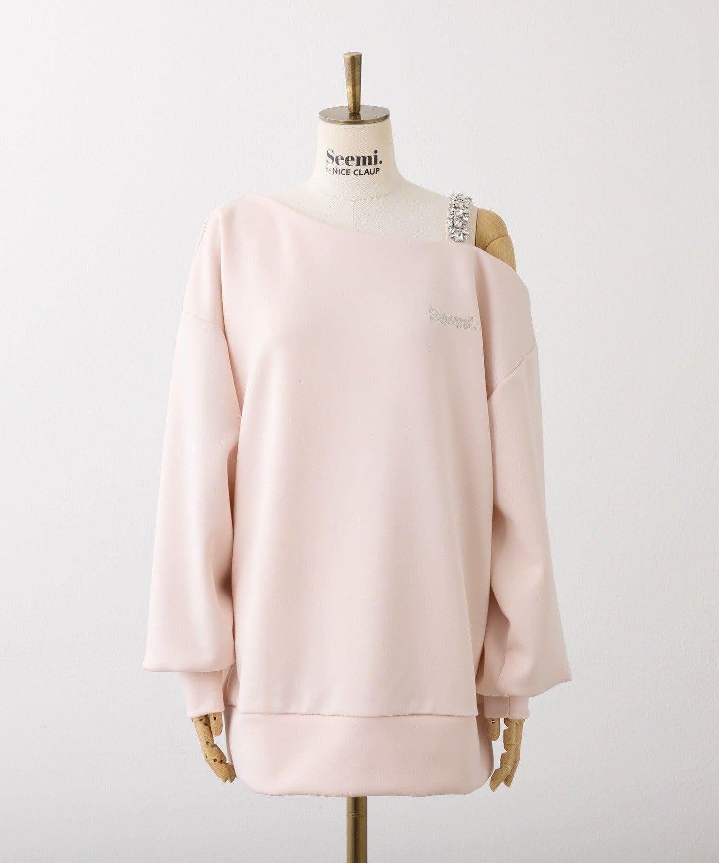 【Seemi】肩部裝飾單肩上衣