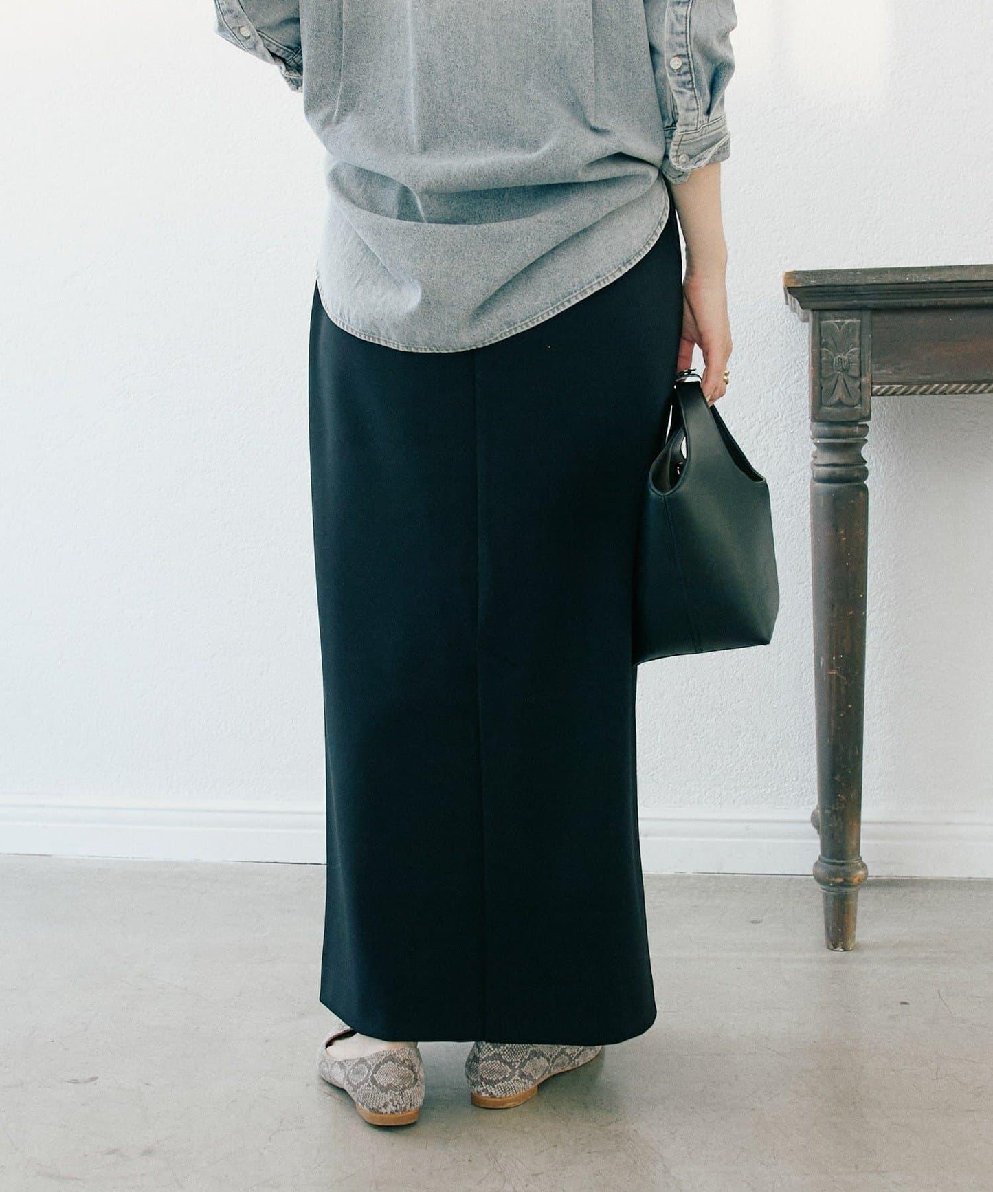 【無壓力】彈力斜紋I型裙