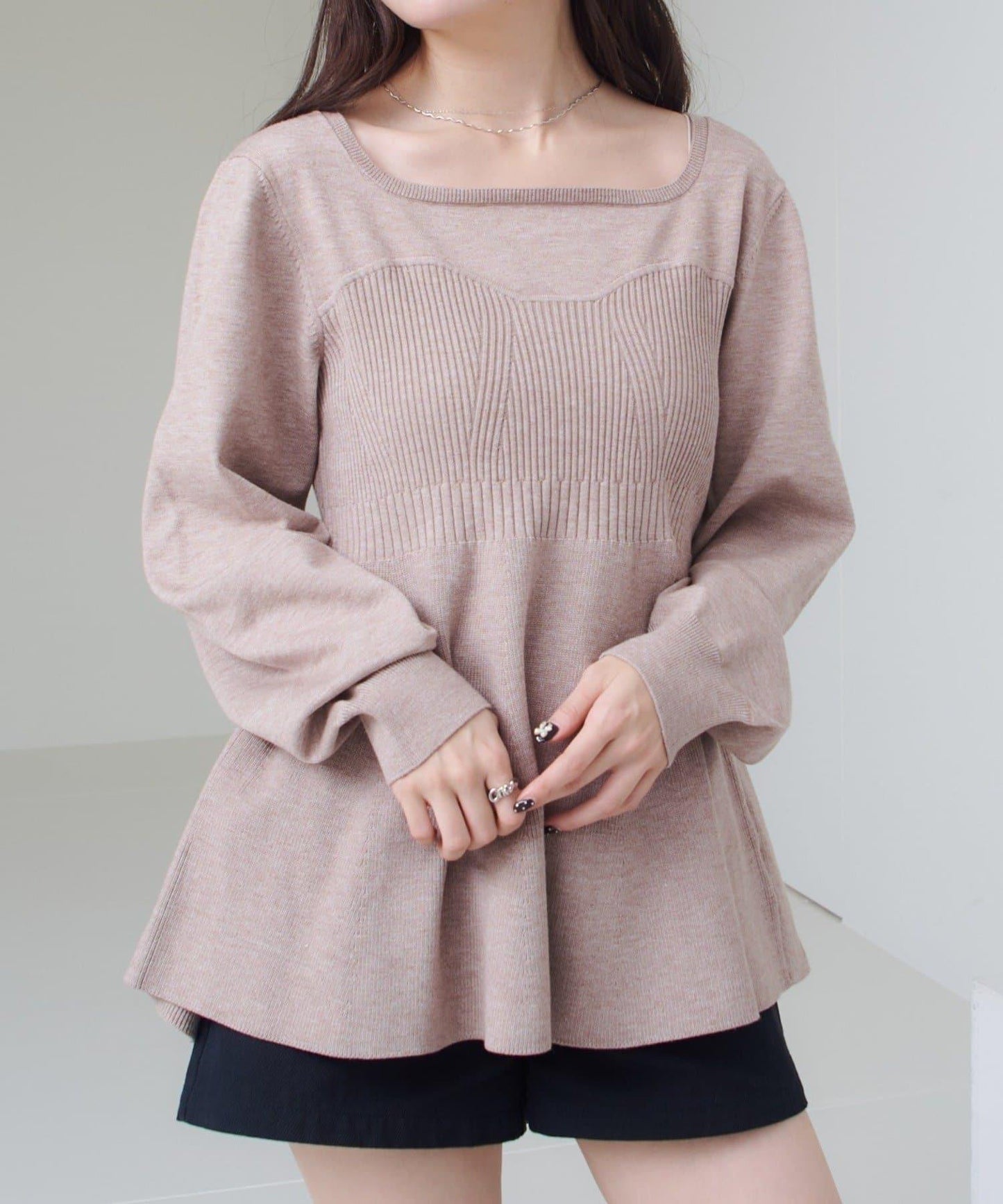 【Kastane】吊帶荷葉邊針織衫