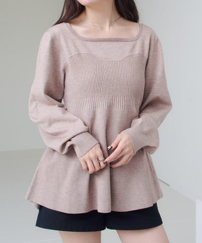 【Kastane】吊帶荷葉邊針織衫