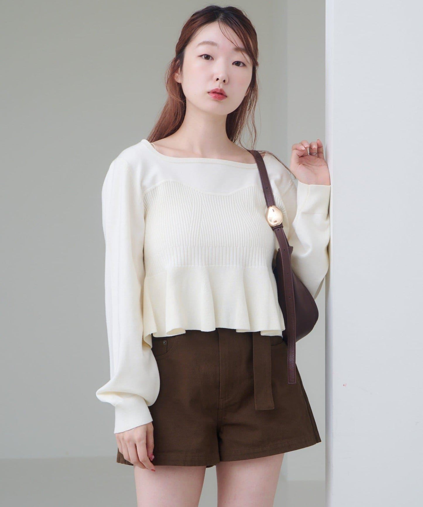 【Kastane】吊帶荷葉邊針織衫