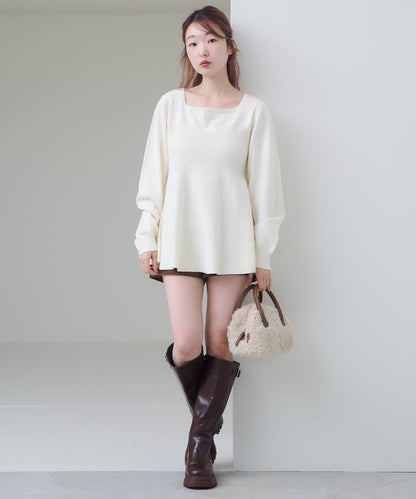 【Kastane】吊帶荷葉邊針織衫