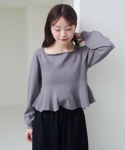 【Kastane】吊帶荷葉邊針織衫