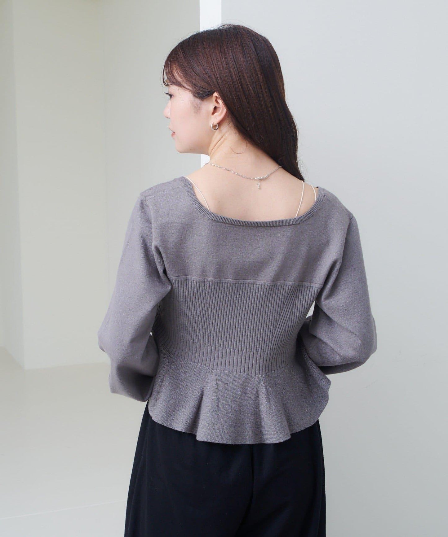 【Kastane】吊帶荷葉邊針織衫