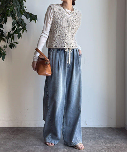 鉤針編織針織背心