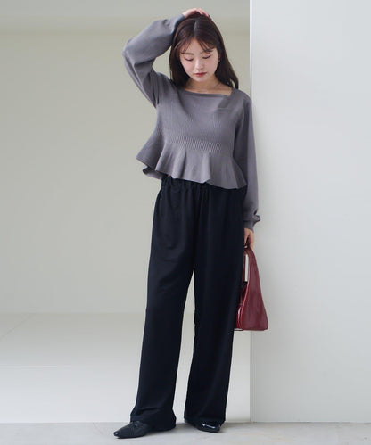 【Kastane】吊帶荷葉邊針織衫