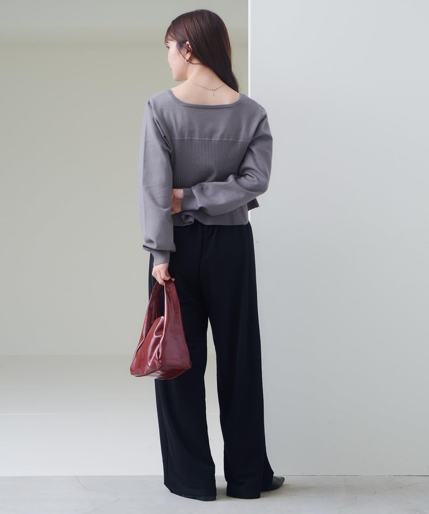 【Kastane】吊帶荷葉邊針織衫