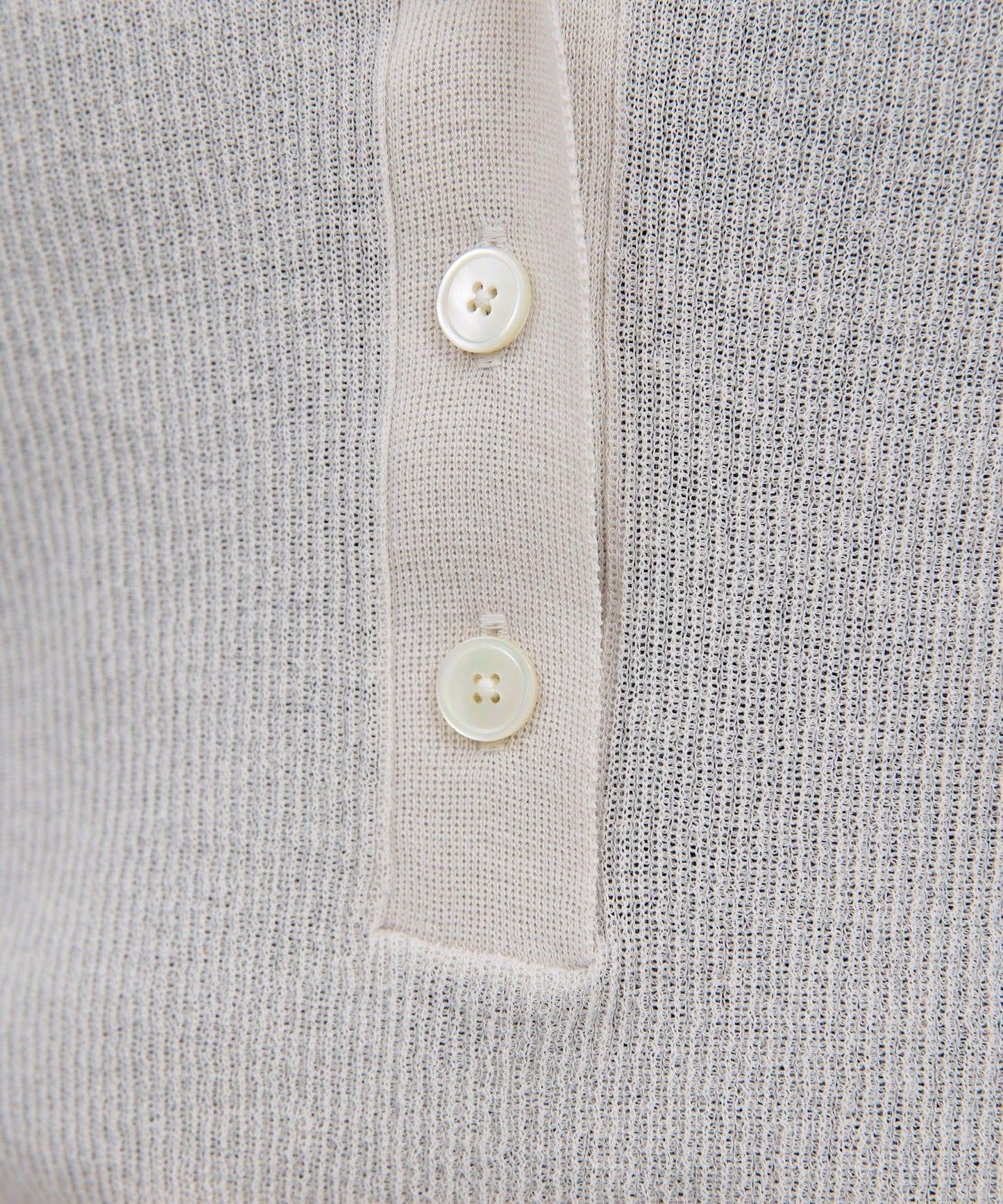 透視亨利領針織衫