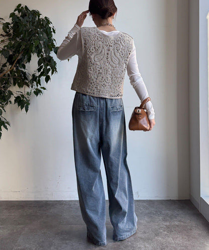 鉤針編織針織背心