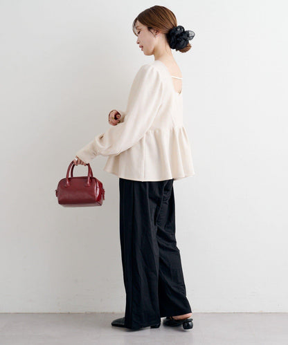 【套裝可搭配】B 針織風衛衣荷葉邊上衣