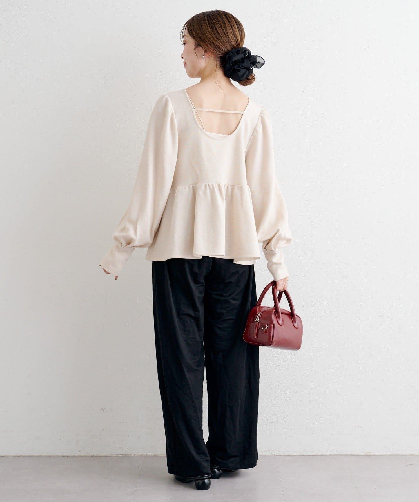 【套裝可搭配】B 針織風衛衣荷葉邊上衣