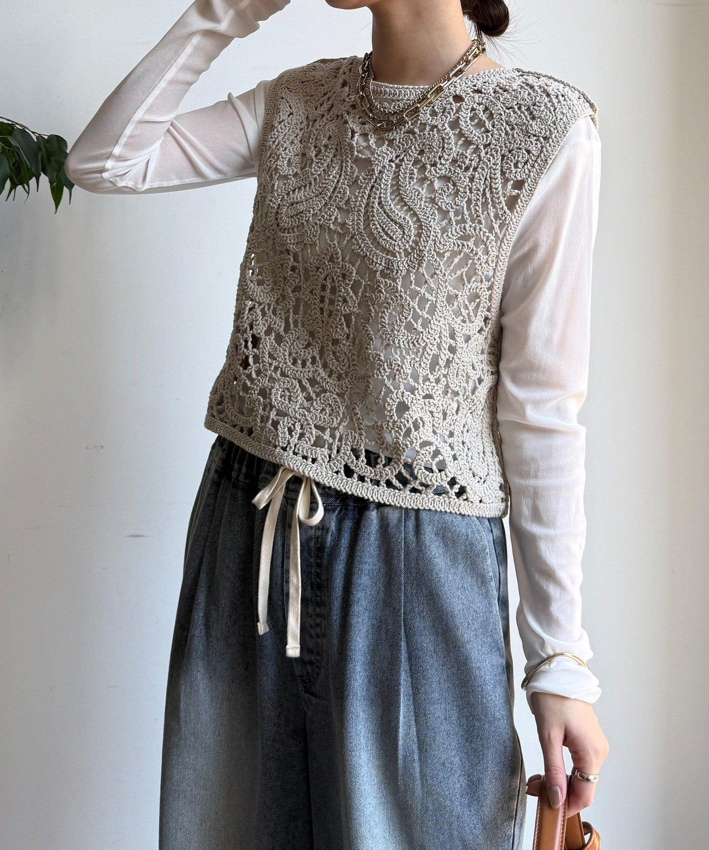 鉤針編織針織背心