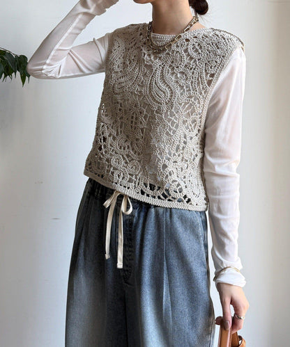 鉤針編織針織背心