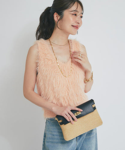 【La boutique BonBon】長款羽毛前後兩穿針織背心