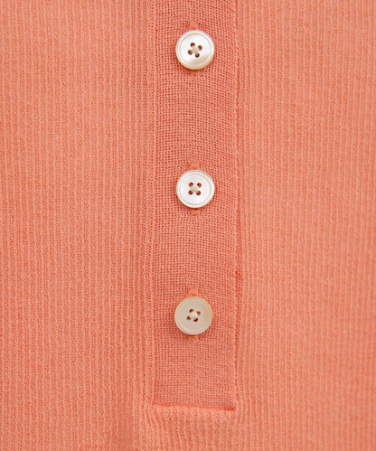 透視亨利領針織衫