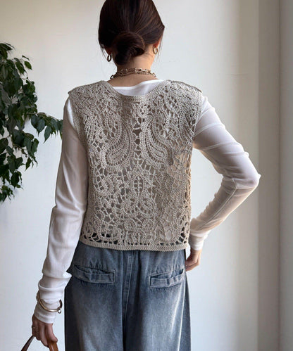 鉤針編織針織背心