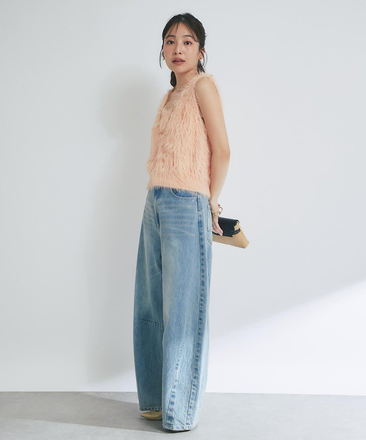 【La boutique BonBon】長款羽毛前後兩穿針織背心