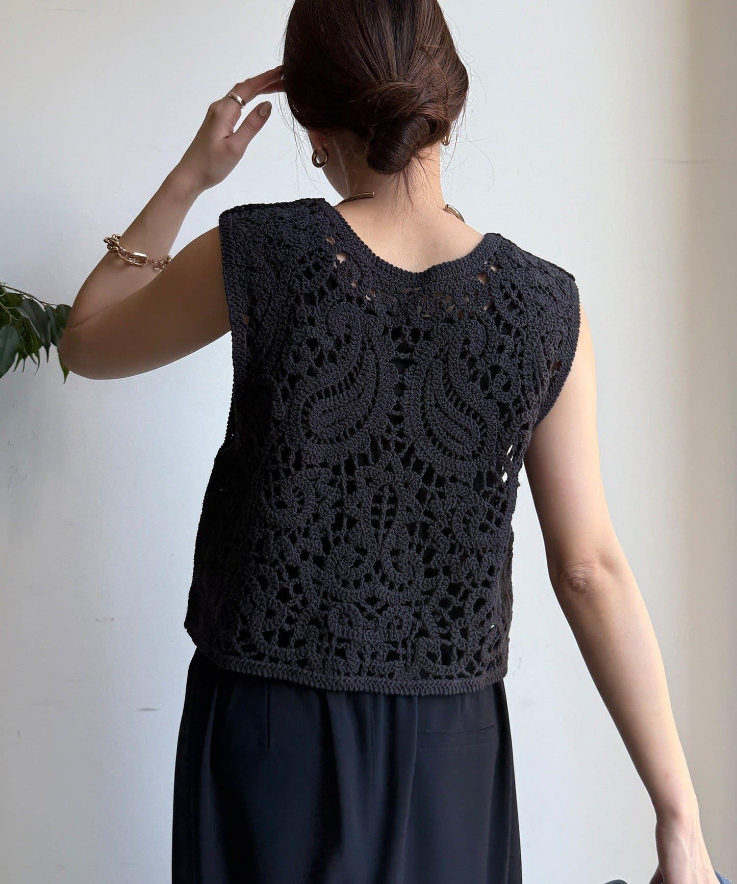 鉤針編織針織背心