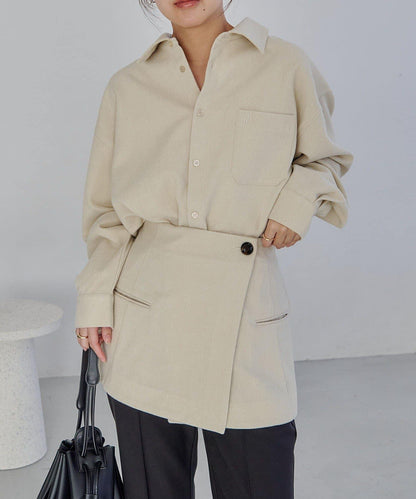 CAPRICIEUX LE'MAGE 裹身疊穿設計 襯衫