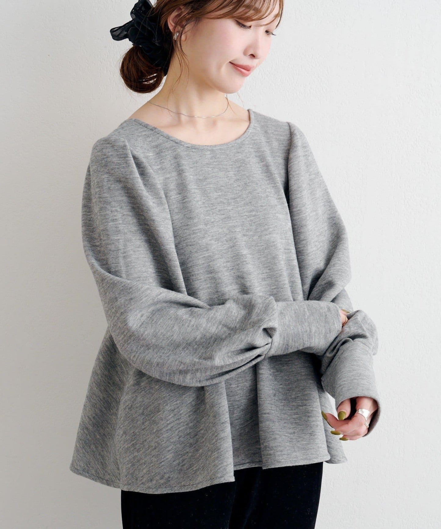 【套裝可搭配】B 針織風衛衣荷葉邊上衣