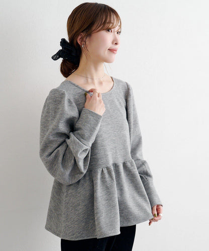 【套裝可搭配】B 針織風衛衣荷葉邊上衣