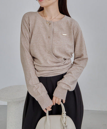 開衫風不對稱針織衫