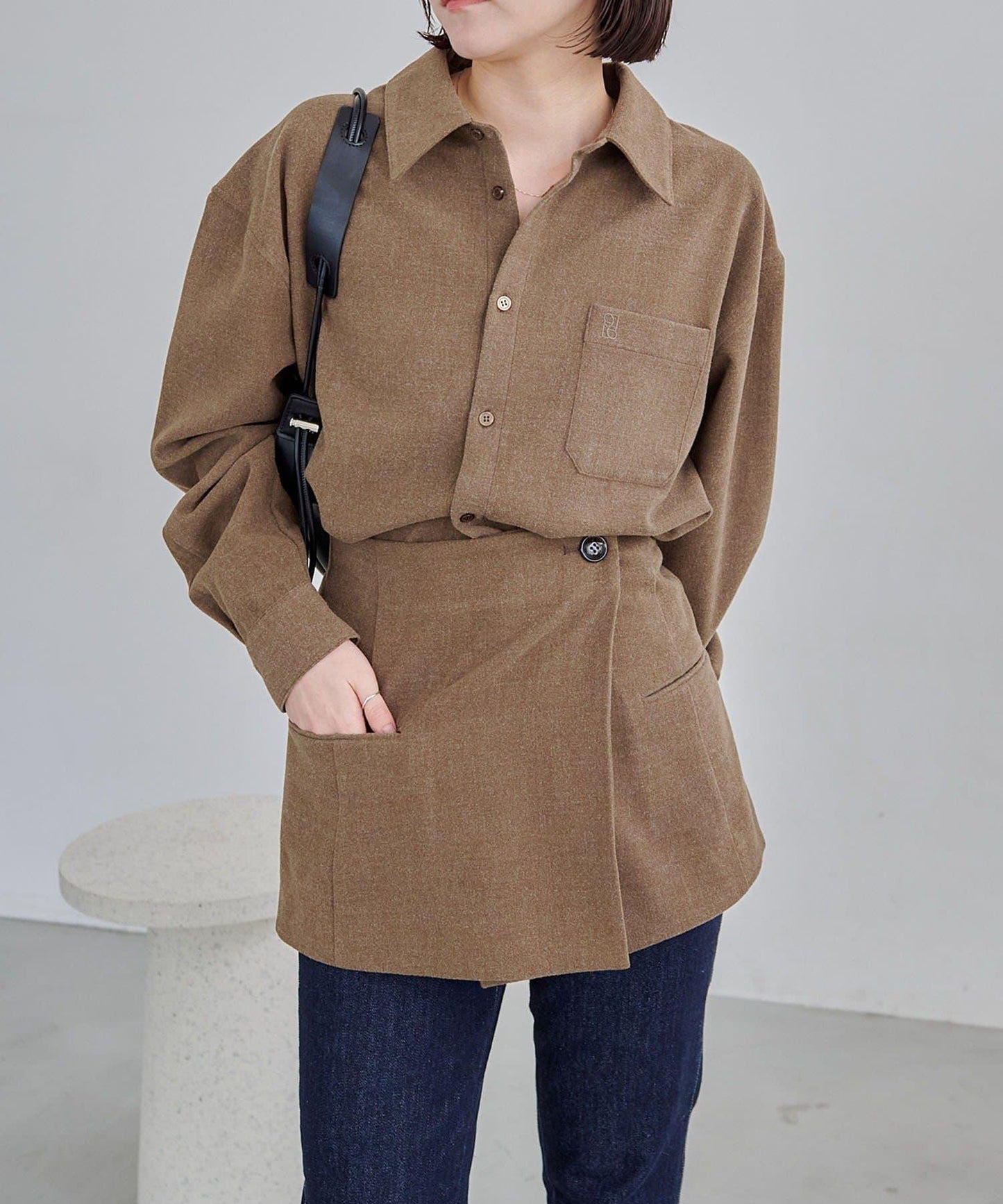 CAPRICIEUX LE'MAGE 裹身疊穿設計 襯衫