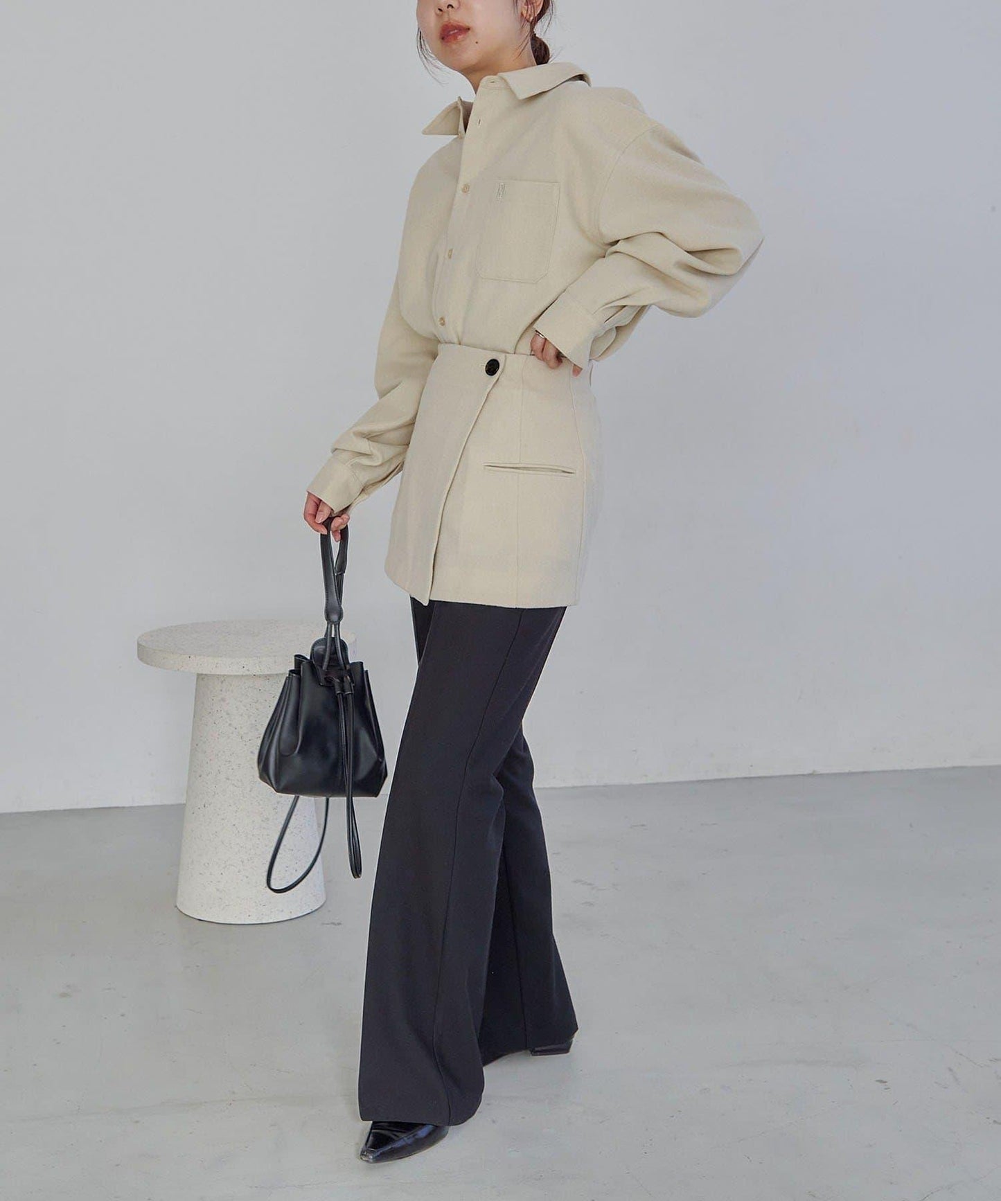 CAPRICIEUX LE'MAGE 裹身疊穿設計 襯衫