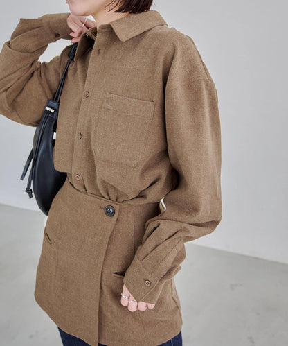 CAPRICIEUX LE'MAGE 裹身疊穿設計 襯衫