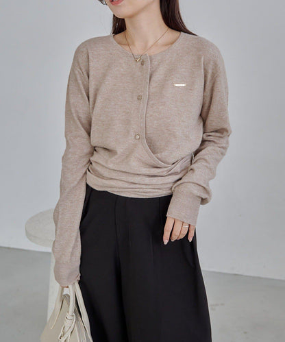 開衫風不對稱針織衫