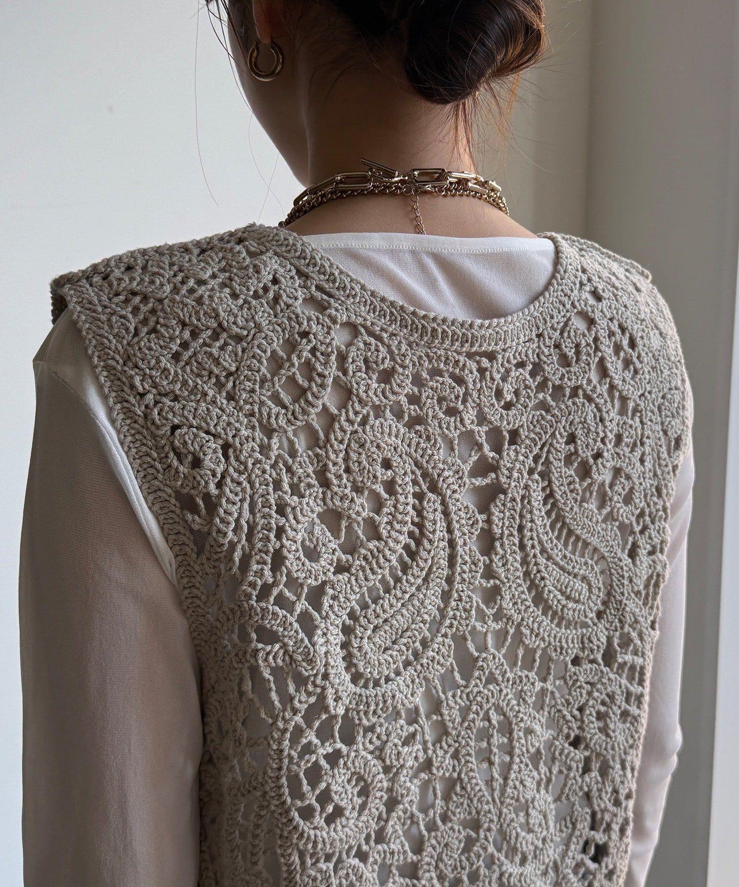 鉤針編織針織背心