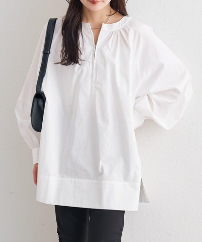 半拉鍊長款上衣