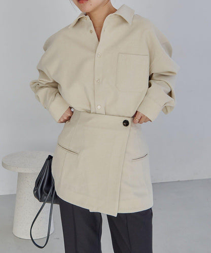 CAPRICIEUX LE'MAGE 裹身疊穿設計 襯衫