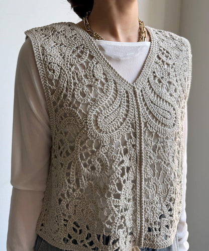 鉤針編織針織背心