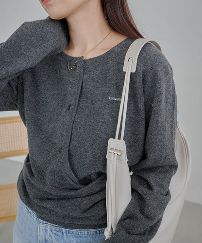 開衫風不對稱針織衫