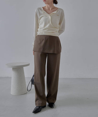 開衫風不對稱針織衫