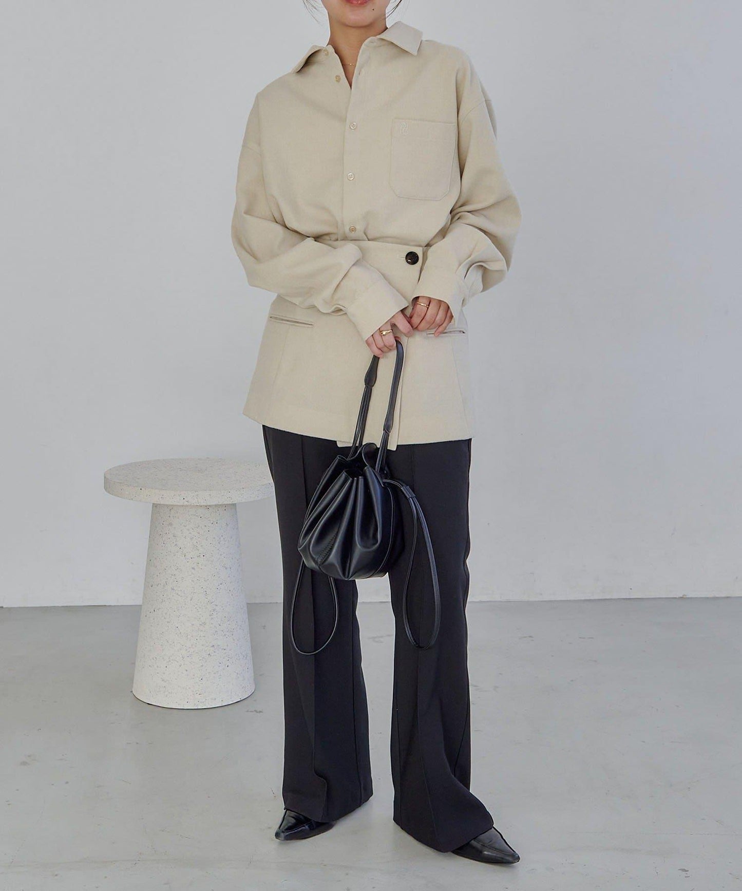 CAPRICIEUX LE'MAGE 裹身疊穿設計 襯衫